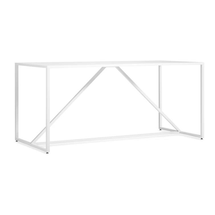 Strut Walnut Metal Base Dining Table