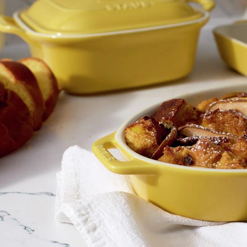 Staub Staub Ceramic 4-Pc Baking Pans Set, Casserole Dish With Lid, Brownie Pan,