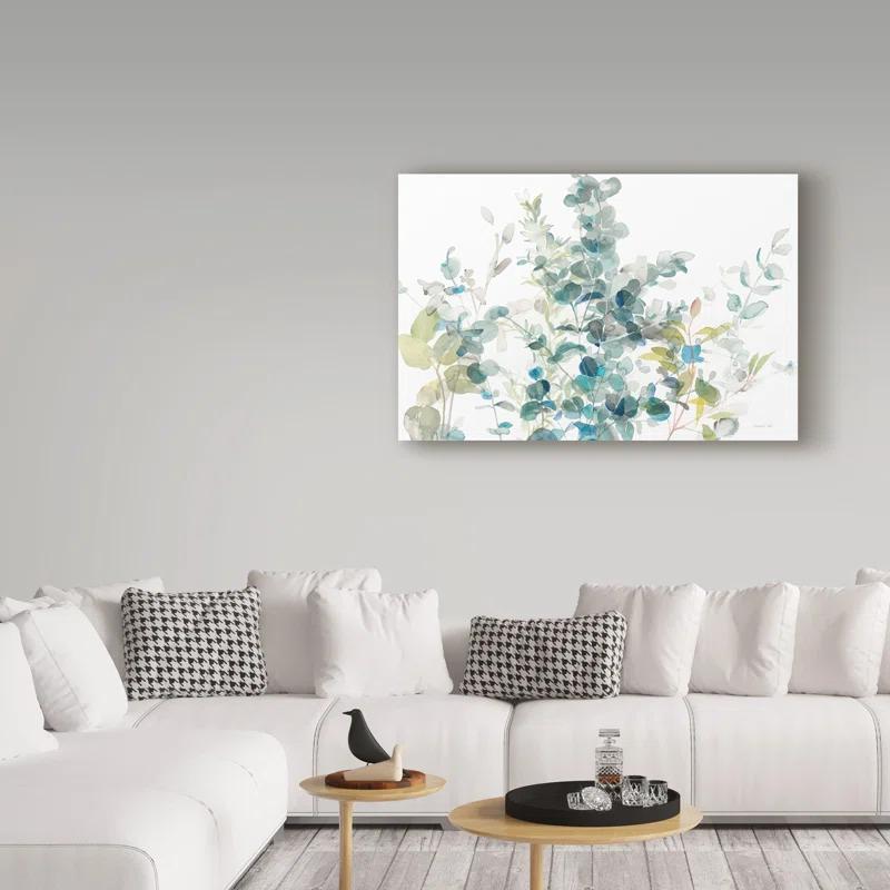 August Grove® 'Eucalyptus I White Crop' Acrylic Painting Print on Wrapped Canvas