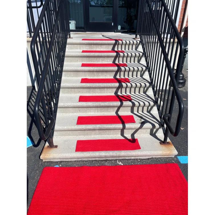 Ottomanson Lifesaver Non-Slip Rubberback Scrape Rib Indoor/Outdoor Stair Treads