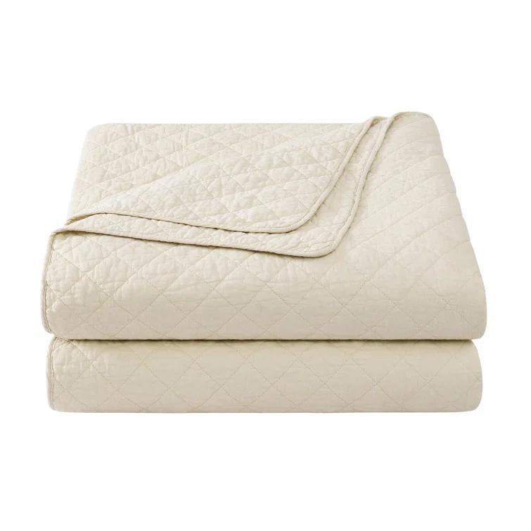 Indigo Hill by HiEnd Accents Cotton Comfort Solid Color Classic Chic Casual Modern Rustic Quilt Set