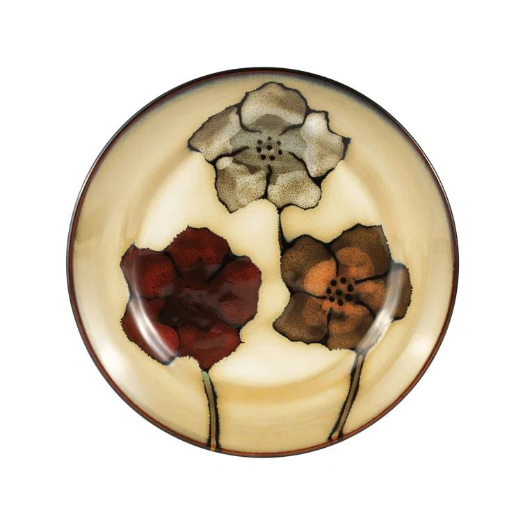 Pfaltzgraff Everyday Pfaltzgraff Everyday Painted Poppies 16-Piece Stoneware Dinnerware Set, Service for 4