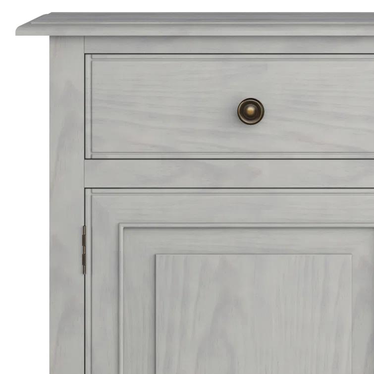 Simpli Home Connaught 40"W Solid Wood 2-Shelf Entryway Storage Cabinet with 2 Storage Drawers