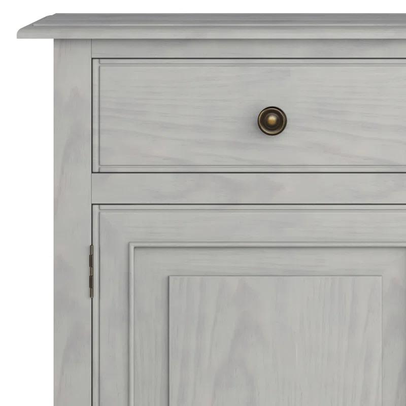 Simpli Home Connaught 40"W Solid Wood 2-Shelf Entryway Storage Cabinet with 2 Storage Drawers