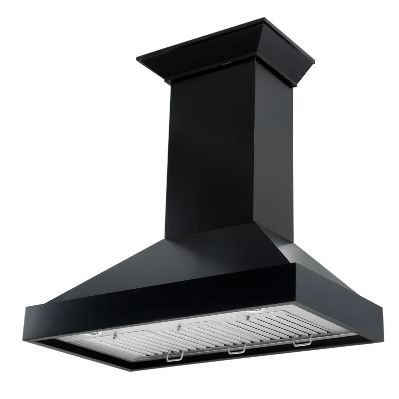 ZLINE 30 in. Convertible Vent Wooden Wall Mount Range Hood in Antigua & Walnut