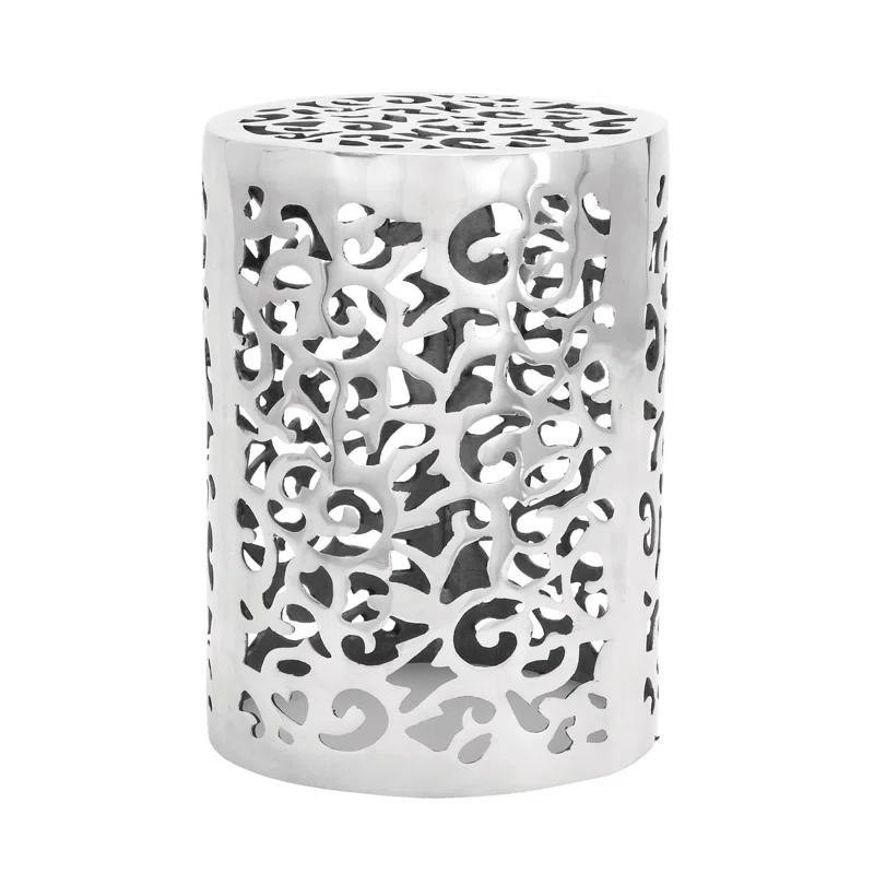 World Menagerie Alesia Aluminum Accent Stool