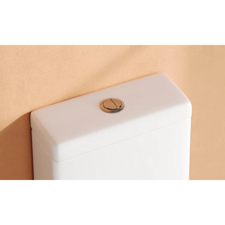 DeerValley Ally Dual-Flush Elongated One-Piece Toilet with Glazed Surface Modern Toilet with Comfort Seat Height  (Seat Included) DV-1F52816