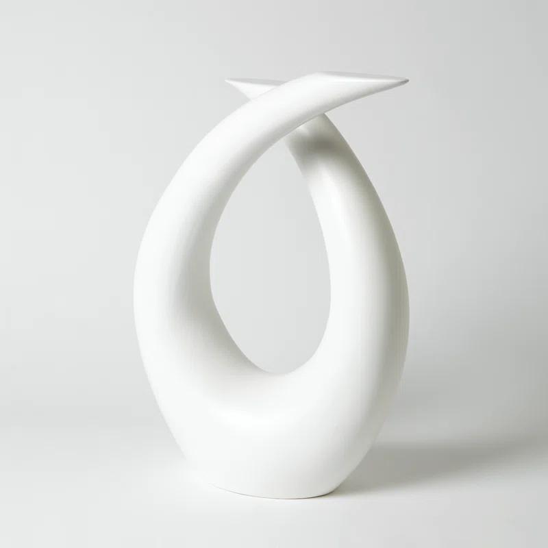 Global Views Loop Sculpture-Matte White