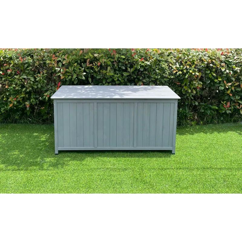 Hanover Hanover 50'' W 60 Gallons Water Resistant Solid + Manufactured Wood Fir Deck Box in Gray
