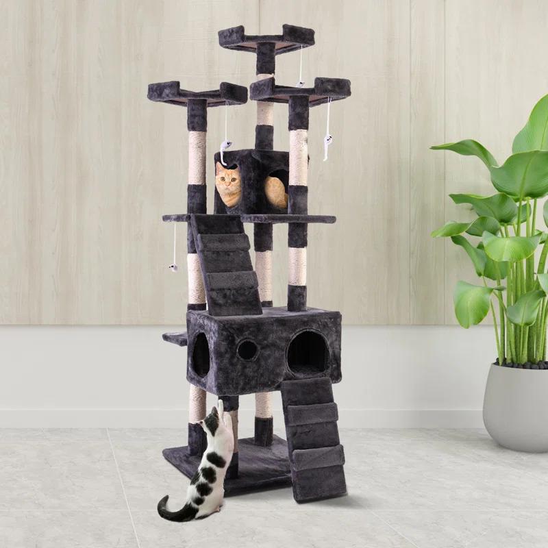 Tucker Murphy Pet™ Multi-Level Cat Tree Tower, Kitten Condo House With Scratching Posts