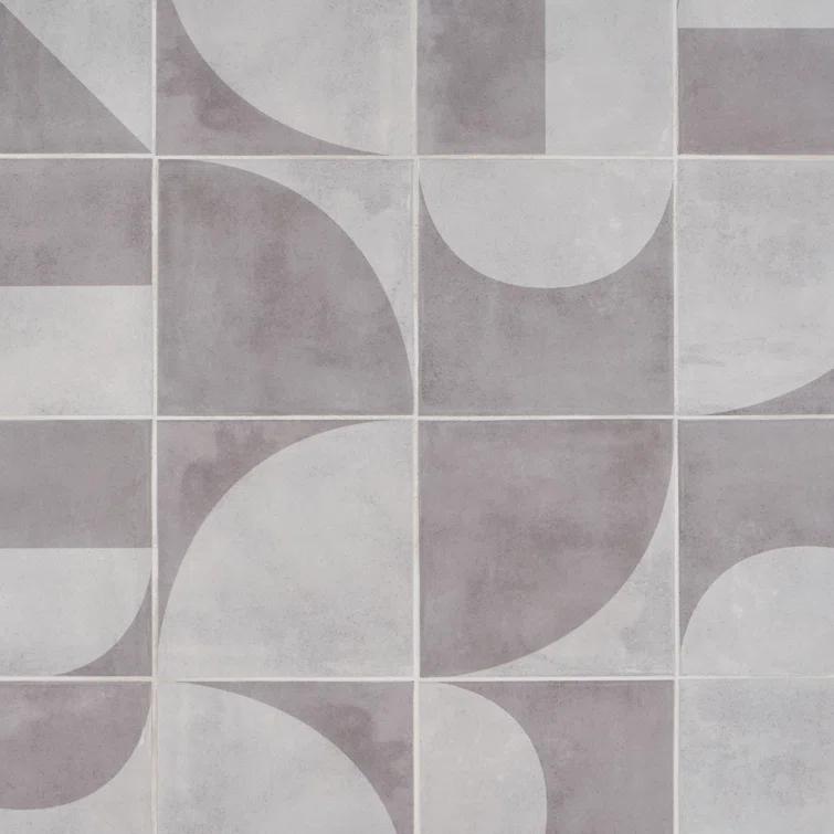 Quincy 7.87'' W x 7.87'' L Porcelain Encaustic Floor and Wall Tile