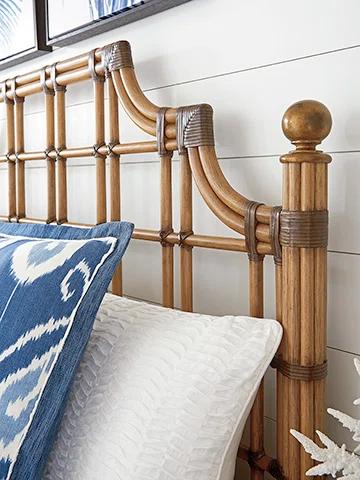 Tommy Bahama Home Twin Palms St. Kitts Rattan Bed
