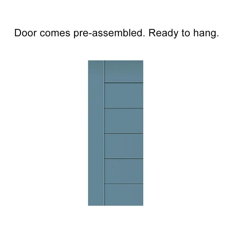 Calhome Paneled Manufactured Wood Painted Barn Door