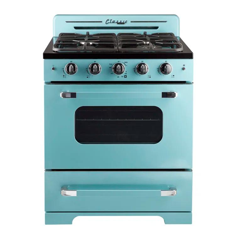 Unique Appliances Classic Retro 30" 4 burner 3.9 cu. ft. Freestanding Gas Range with Convection Oven UGP-30CR T