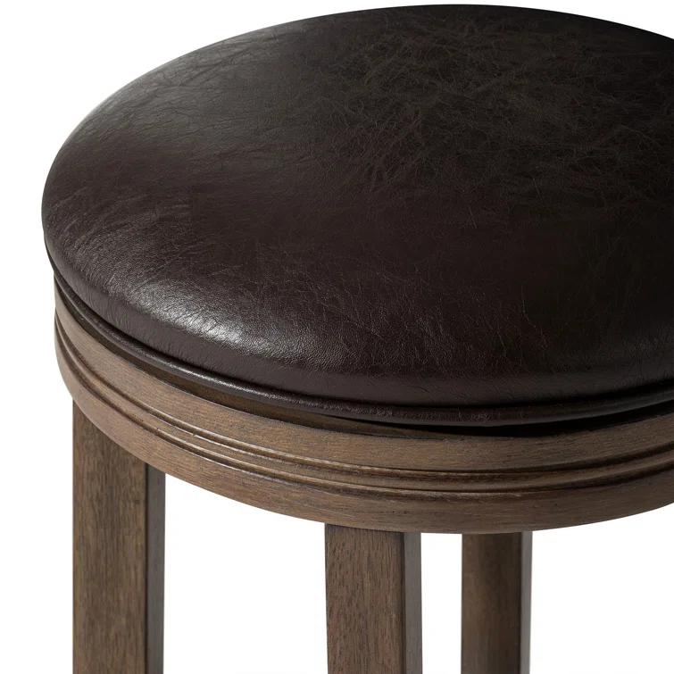 Maven Lane Maven Lane Eva Stool with Vegan Leather Upholstery