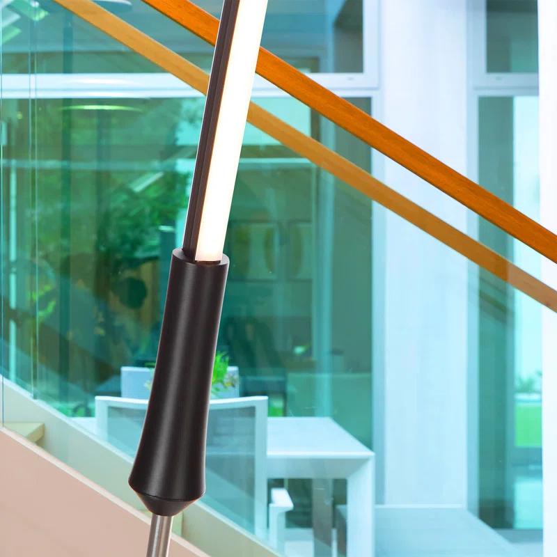 Brightech Sparq Arc 67 in. Industrial LED Floor Lamp with Built-In 3-Way Dimmer