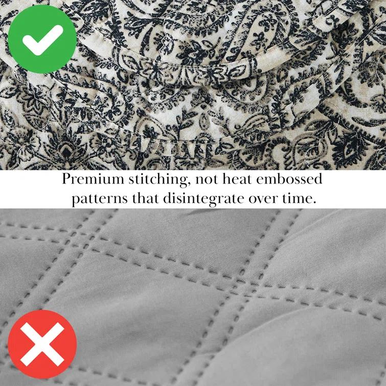 SouthShore Fine Linens Ashanti Oversized easy care lightweight Quilt Set by Southshore Fine Linens & Reviews | Wayfair