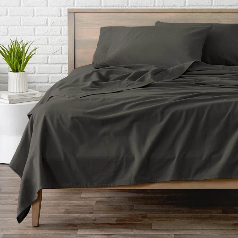 Bare Home Flannel Machine Woven Sheet Set