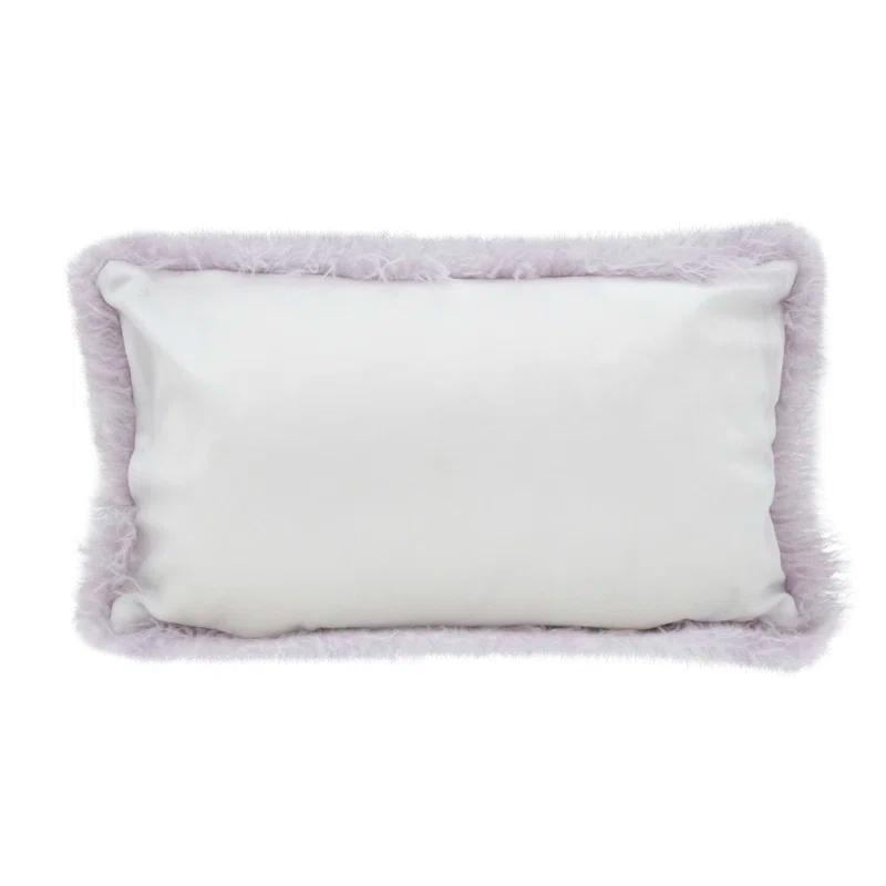 Faux Mongolian Collection Faux Fur Lumbar Throw Pillow