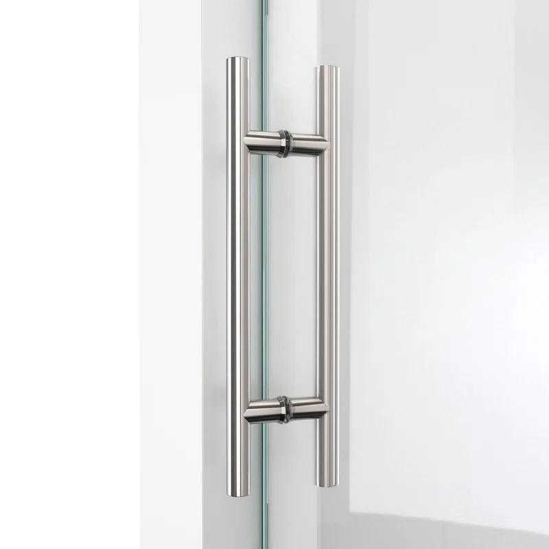 72.38" W x 34.5" D x 76" H Frameless Rectangle Sliding Shower Enclosure