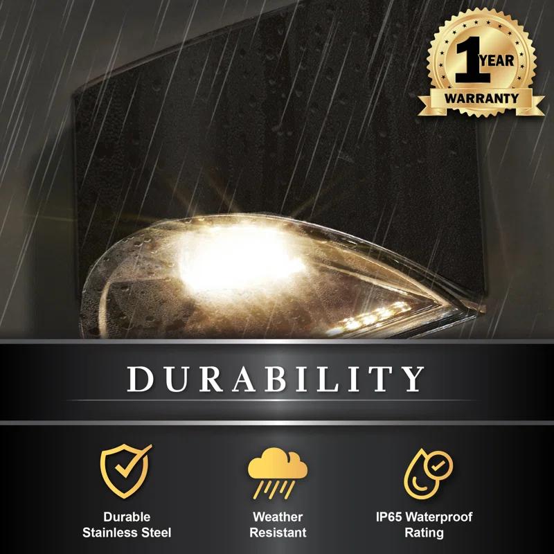 Classy Caps Stainless Steel Solar Powered Integrated LED Metal Deck Light