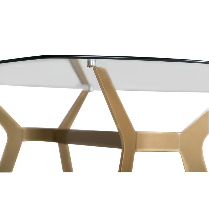 Fleischmanns Oval Glass Top Metal Base Writing Desk