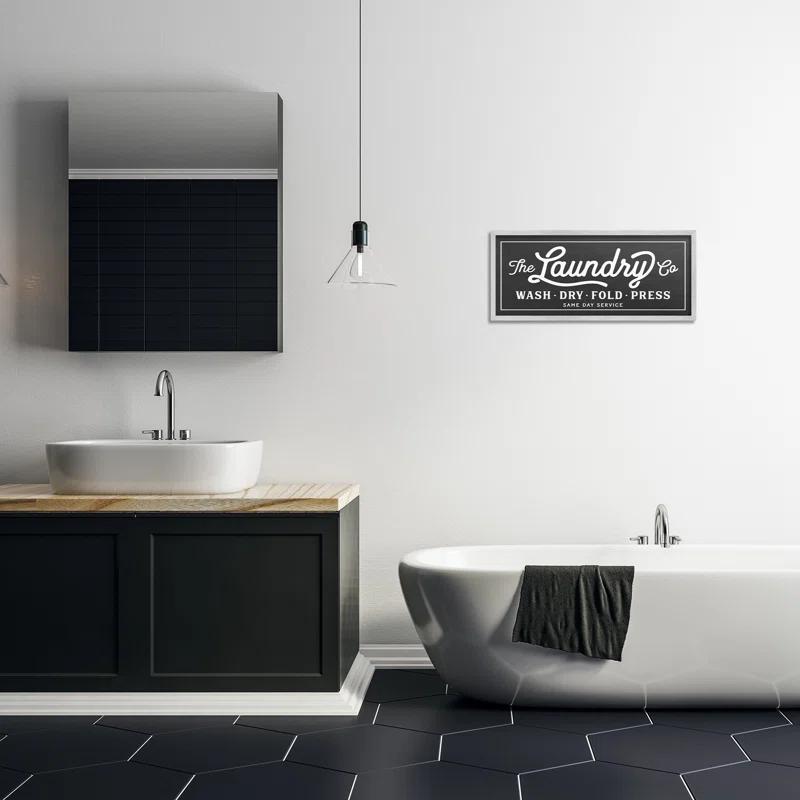 Stupell Industries Vintage Laundry Sign Cursive by Lettered And Lined - Graphic Art & Reviews | Wayfair