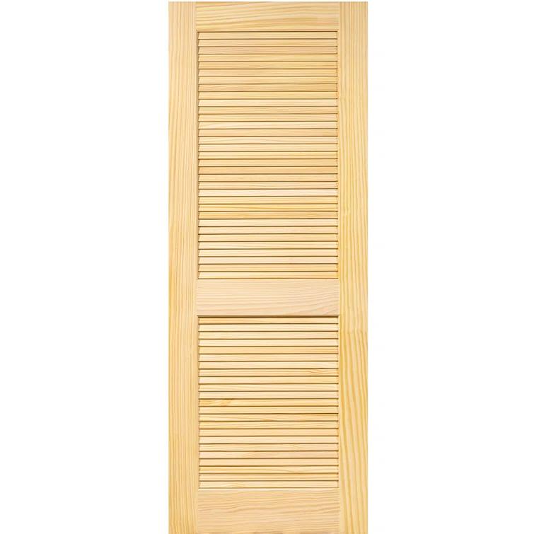 Kimberly Bay Louvered Solid Wood Unfinished Slab Standard Door