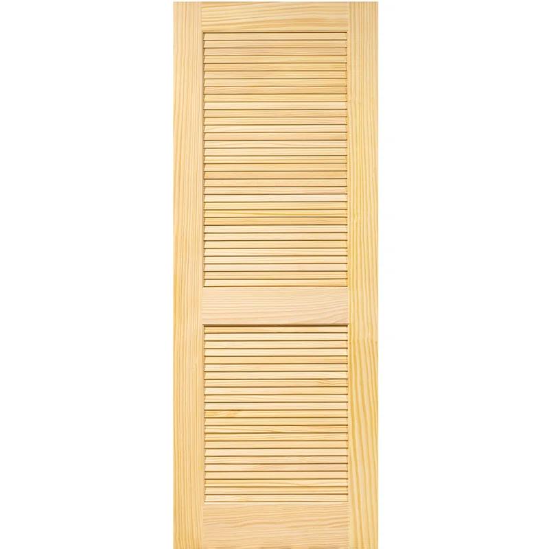 Kimberly Bay Louvered Solid Wood Unfinished Slab Standard Door