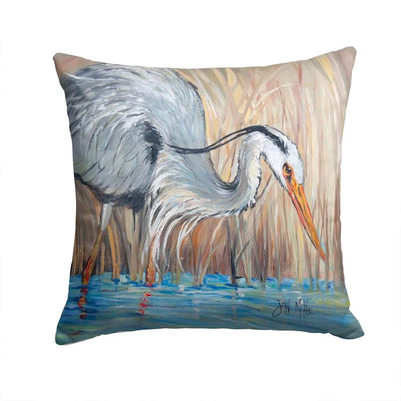 Caroline's Treasures Blue Heron Indoor/Outdoor Reversible Throw Pillow