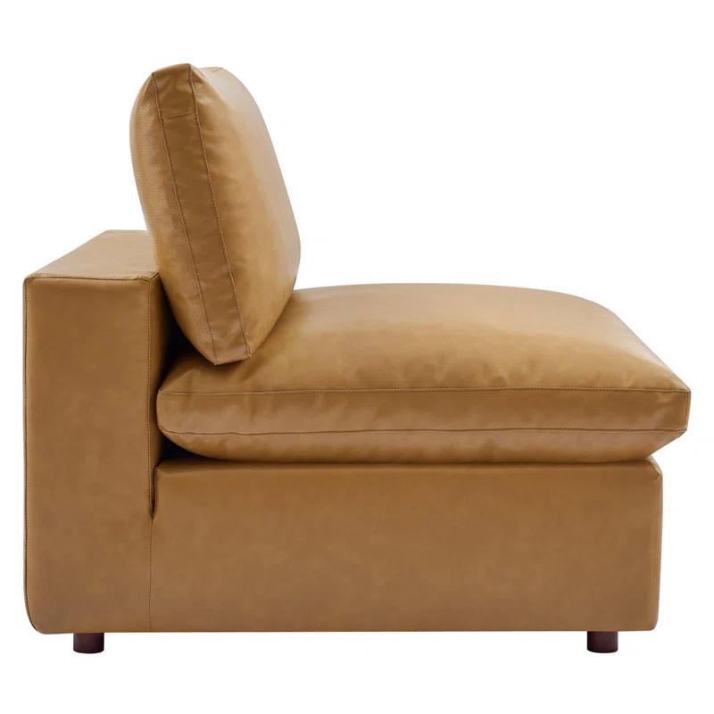 Modway Modway Commix Down Filled Overstuffed Vegan Leather 5-Piece Sectional Sofa