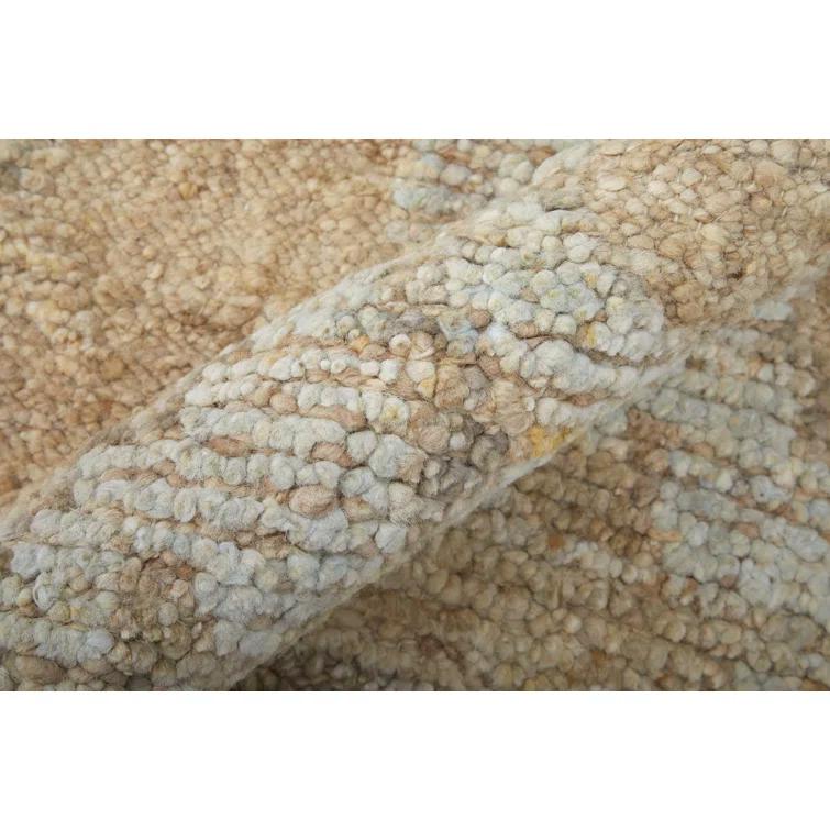 Feizy Graffon Transicional Floral y Botánico, Bronceado/gris/marfil, Muestra de 1'6" x 1'6" Resistente a las Manchas, Alfombra de Diseño Artesanal Agradable para Niños de Fácil Cuidado para Sala de Estar, Comedor y Dormitorio