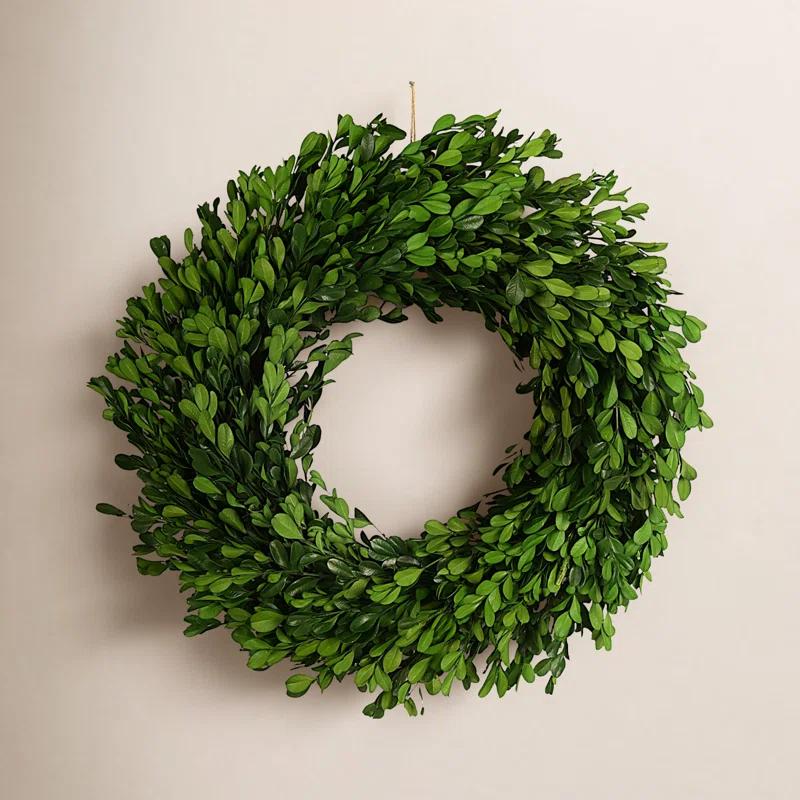 Round Faux Boxwood Wreath