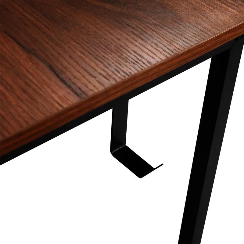 Inbox Zero Techni Mobili L-Shape Industrial Desk With Storage Shelves | Wayfair