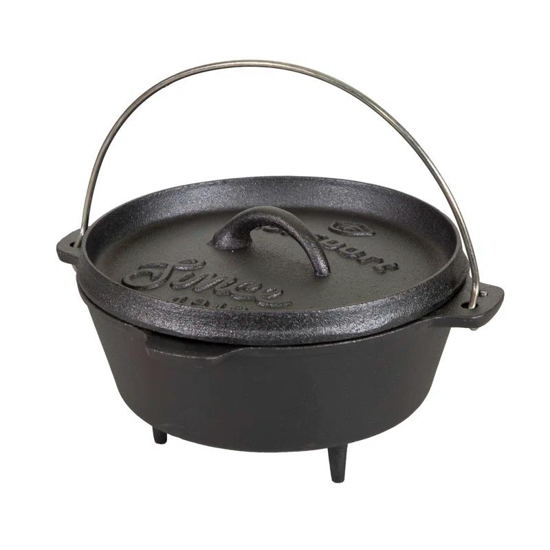 Stansport Stansport 2 QT Pre-Seasoned Cast Iron Dutch Oven with Legs