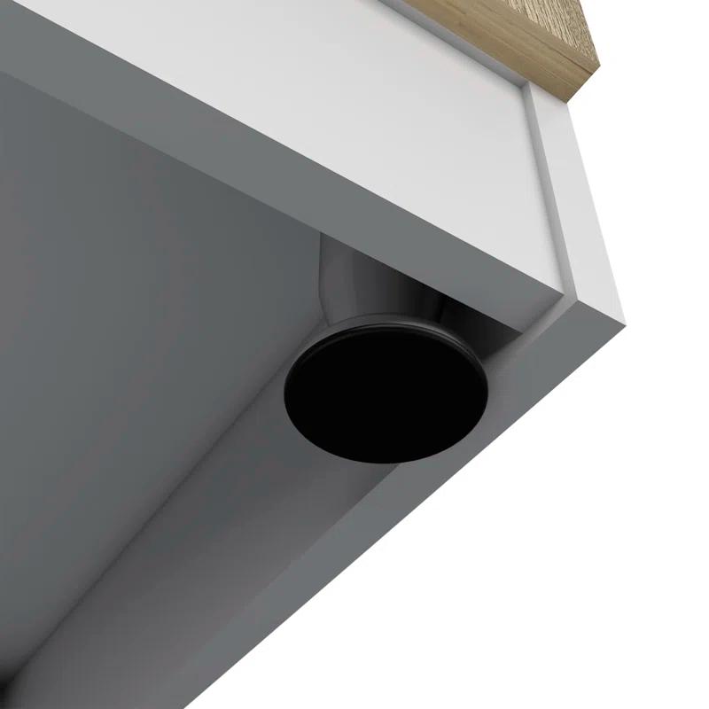 TUHOME Napoles Utility Sink Cabinet With Integrated Steel Sink