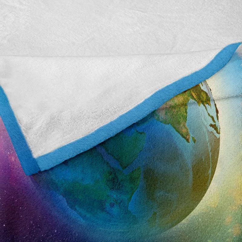 Ambesonne Ambesonne Space Fleece Throw Blanket Cosmos Vibrant SceneryBlue Violet