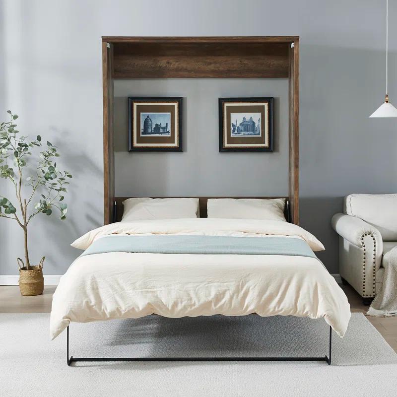 GROUPES Half Self-Close And Open Murphy Bed Cabinet Space-Saving Bed  Perfect For Guest Room, For Bed Room, Guest Room, Home Office