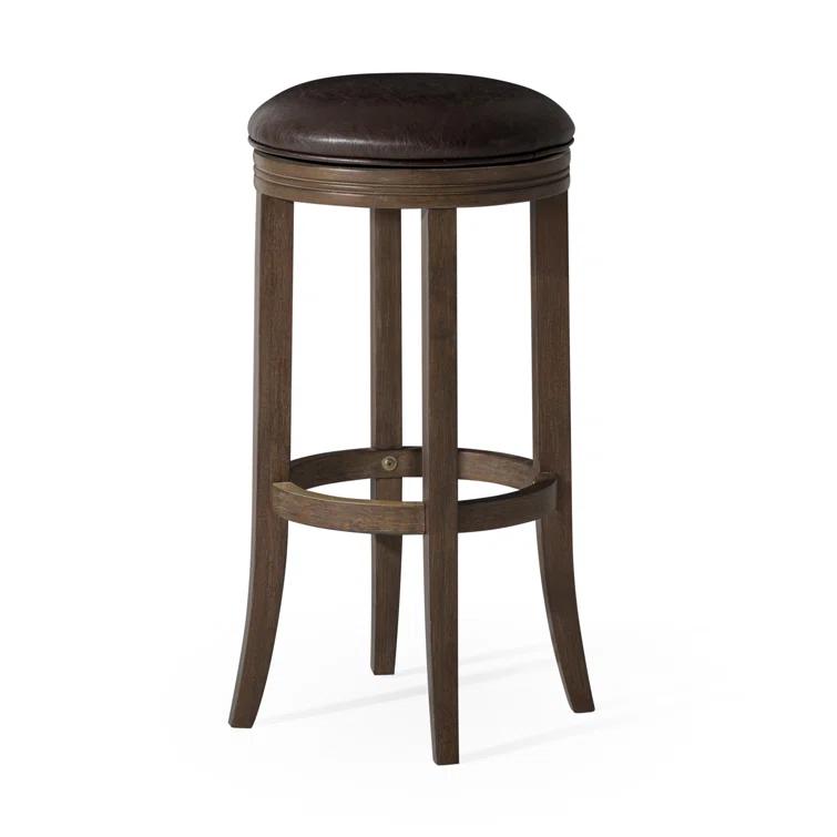 Maven Lane Maven Lane Eva Stool with Vegan Leather Upholstery