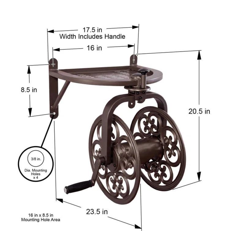 Liberty Garden Steel Wall Hose Reel