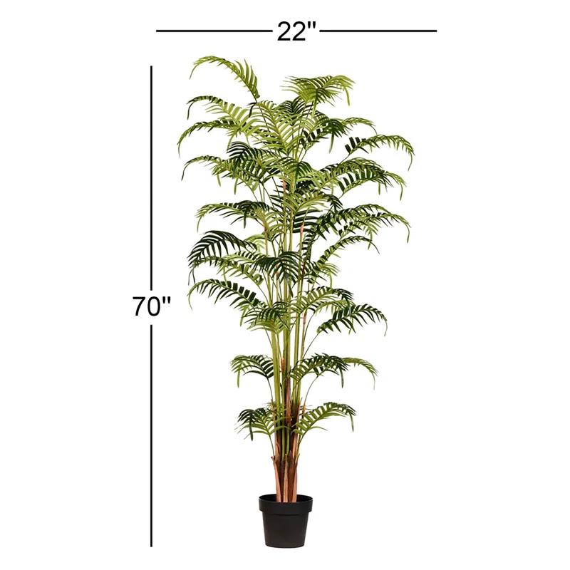 Birch Lane™ Madie 70" Artificial Potted Fern Palm Real Touch Leaves