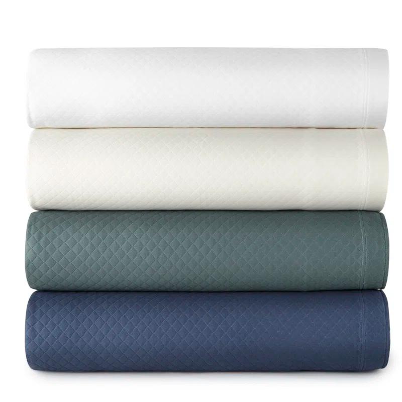 Peacock Alley Oxford Cotton Blend Coverlet