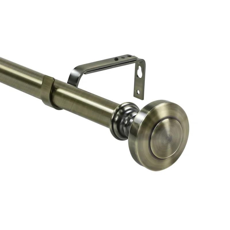 Red Barrel Studio® Gottlieb Steel Adjustable Single Curtain Rod