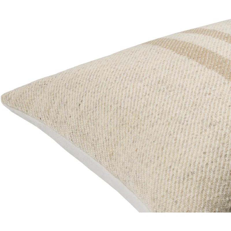 Becki Owens x Livabliss Brett Striped Wool Blend Reversible Throw Pillow