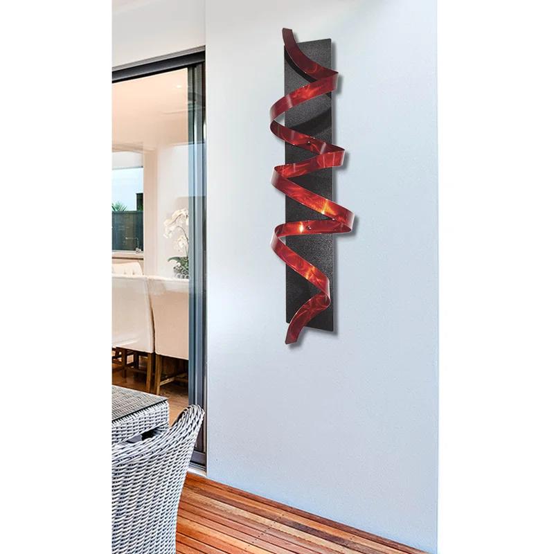 Orren Ellis Handmade Glam Abstract Wall Decor on Metal