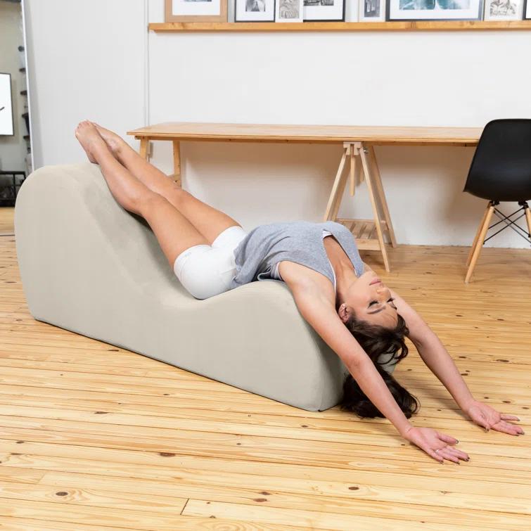 Latitude Run® Symons Sleek Chaise Lounge for Yoga - for Stretching, Relaxation, Exercise & More