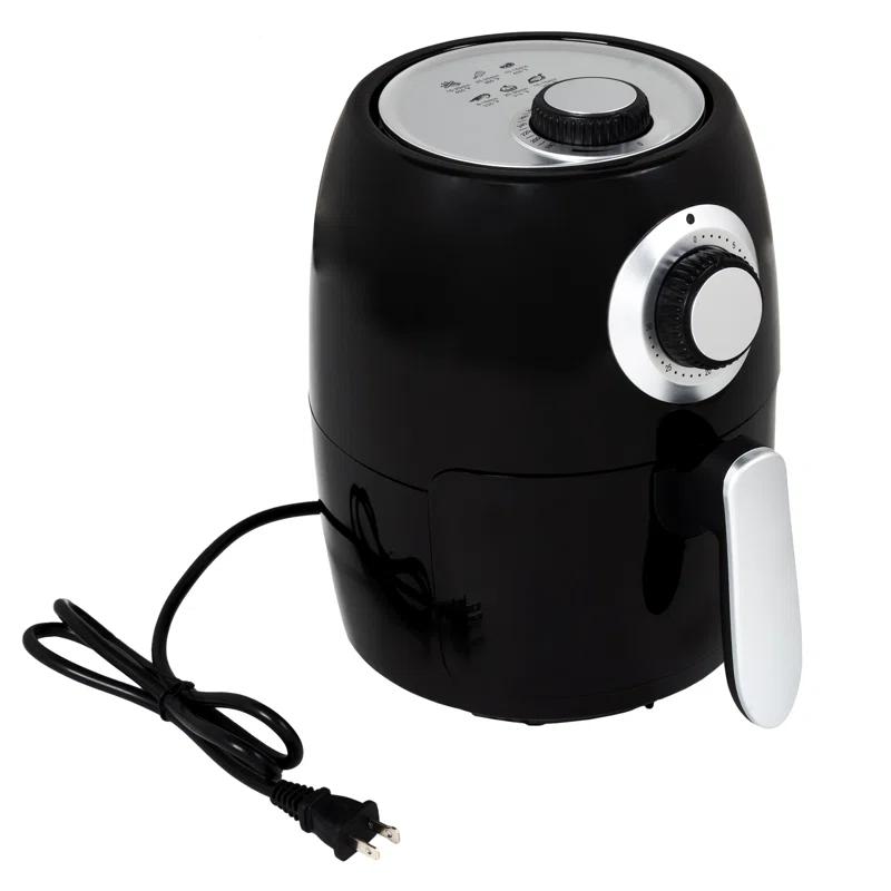 Classic Cuisine Air Fryer - 2.3-Quart Electric Fryer For Healthier Cooking - Compact Appliance With Nonstick Interior - Kitchen Gadgets By Classic Cuisine (Black)