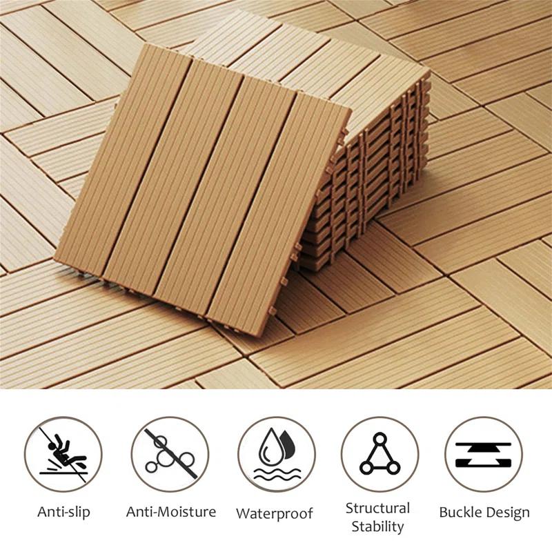 HBI home Plastic Composite Deck Tiles Set of 35pcs
