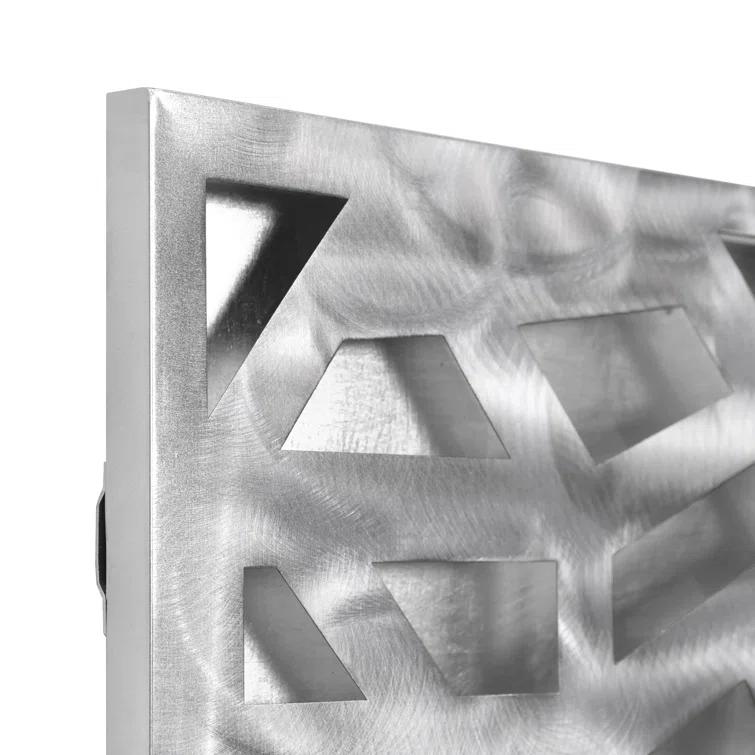 Empire Art Direct Radiant Fusion Leaf encased on a 3D Polished Steel Abstract Metal Wall Art