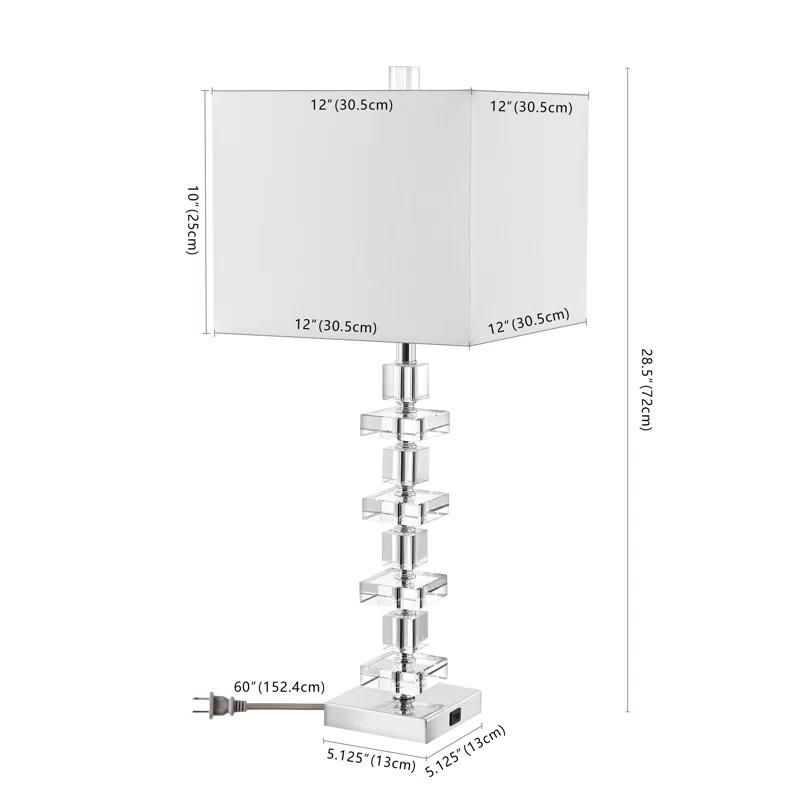 Willa Arlo™ Interiors Vaughan Crystal USB Table Lamp